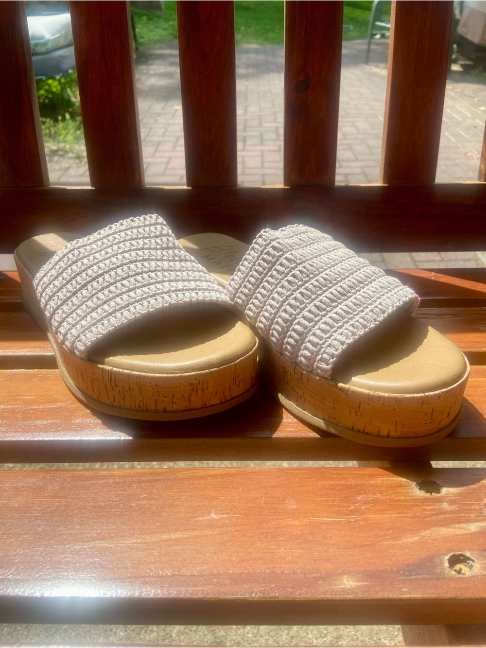 🐡👡🏖️Blowfish Malibu “Maracelia” Woven Cork Platform Slides SIZE 8🌞👡🐡 - Picture 4 of 9
